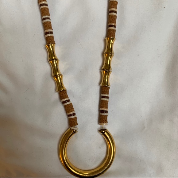 MFA beaded gold boho necklace - Picture 1 of 5